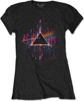 Obrázok produktu pre Pink Floyd Dark Side of the Moon Pink Splatter Black S Dámske Tričko