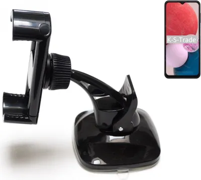 Produktbild von K-S-Trade kompakte Handy-Halterung Windschutzscheibe kompatibel mit Samsung Galaxy A13 Armaturenbrett schwarz Autohalterung KFZ Halter