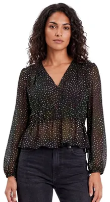Produktbild von Damen Desigual Adela Bluse schwarz mit bunten Punkten M