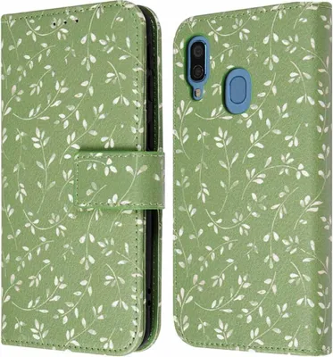 Produktbild von imoshion Design Klapphülle Samsung Galaxy A40 - Green Flowers