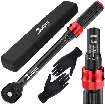 Produktbild von Delphi Tools Drehmomentschlüssel 3/8 Zoll 10-60 Nm - mit Arretierung, ±3 %, DIN ISO 6789 - kalibriert