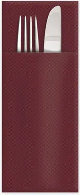 Produktbild von 250x Servietten Bestecktaschen Premium 32 x 40 cm Airlaid bordeaux