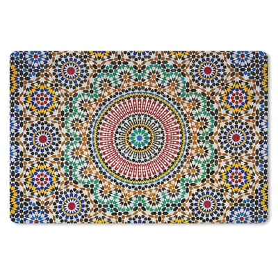 Produktbild von MuchoWow® Schreibtischunterlage Ansicht eines marokkanischen Mosaiks von oben 60x40 cm - XXL Mauspad - Großes Mauspad