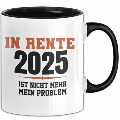 Produktbild von Trendation - Renter 2022 Tasse Ruhestand Geschenk Rente für Mann Frau Lustig Renteneintritt Abschied Rentnerin Spruch (Schwarz)