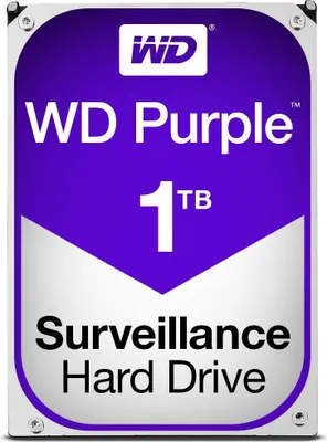 Zdjęcie produktu dla Western Digital Purple, 1 TB, 5400 RPM, 64 MB, 3.5", Serial ATA III
