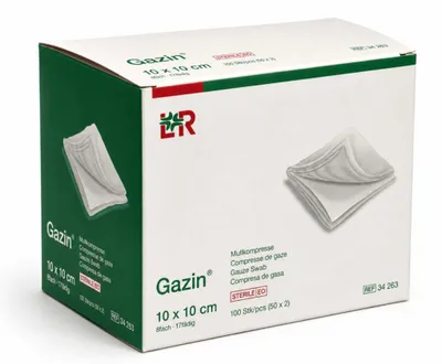 Obrázok produktu pre Gazinová gáza komp.10x10 cm sterilná 8x50X2 ks