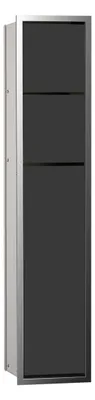 Zdjęcie produktu dla EMCO moduł WC 150 ASIS podtynkowy, 809 x 168 mm chrom/czarny