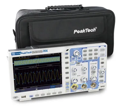 Produktbild von PeakTech P 1356 – 2-Kanal Digital-Oszilloskop 60 MHz | 1 GS/s, 12-Bit, Touchscreen | Integriertes Multimeter & 25 MHz Arbiträr-Generator | All-in-One
