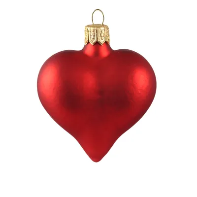 Produktbild von Weihnachtsdekoration Herz Rot matt für den Weihnachtsbaum