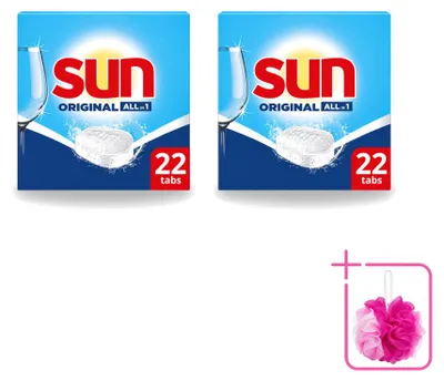 Produktbild von 2 x Sun All-in-1 Original Vaatwastabletten - Sparpackung - 2 Stücke