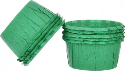 Produktbild von Decora Zerknitterte Muffinschalen, Cupcake-/Muffin-Cups, Rund, 220 °C, Grün, Papier, 35 mm