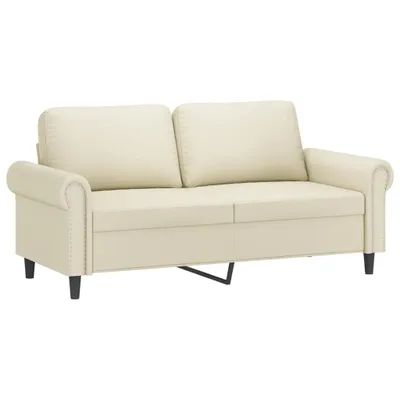 Produktbild von vidaXL 2-Sitzer-Sofa Creme 140 cm Kunstleder