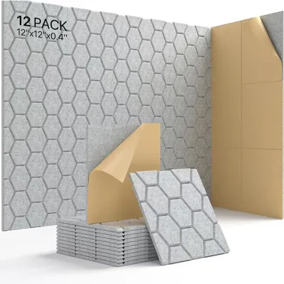 Productafbeelding van Zelfklevende Akoestische Panelen voor Geluidsisolatie (12 stuks)