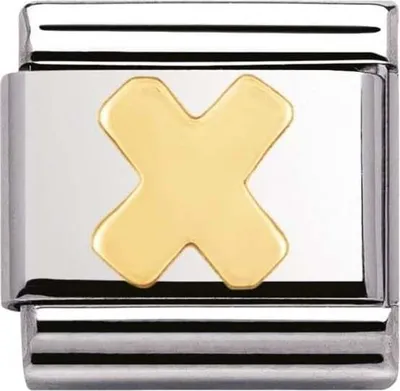 Produktbild von Nomination 030101/24 Charm Classic Gold Buchstabe X