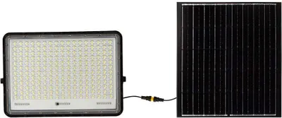 Image de Projecteur solaire noir - 20W - IP65 - 2600 lumens - 6400K