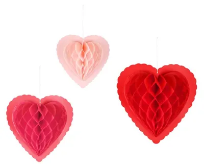 Produktbild von PartyDeco ZDP8, Dekoration, Pink, Rot, Rose, Einfarbig, Universal, Zimmerdecke, Herz (Form)