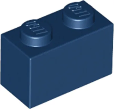 Obrázok produktu pre LEGO kocka 1x2 (3004), tmavomodrá, 1x