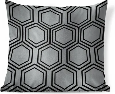 Produktbild von MuchoWow® Zierkissen Sofakissen Wohnzimmer Dekokissen 45x45 cm Muster - Linie - Sechseck - Schlafpolster - Polster für das Sofa