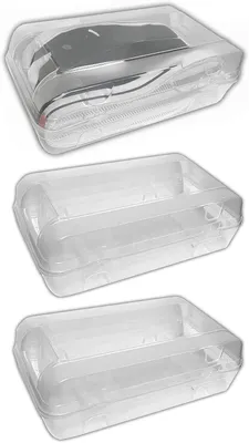Produktbild von 3er-Set transparente, stapelbare Schuhboxen 32x17x10 cm zur Schuhaufbewahrung