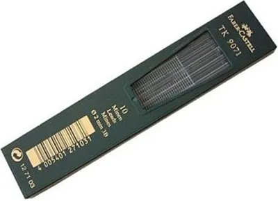 Produktbild von FABER-CASTELL TK-Minen 9071 tiefschwarz Härtegrad: 3B 10 Minen