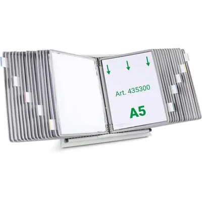 Produktbild von tarifold Sichttafelsystem 435300 DIN A5 grau mit 30 St. Sichttafeln, 1 St.