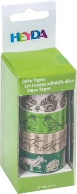 Zdjęcie produktu dla HEYDA 20-35 843 88, Wielobarwny, Wzór, Papier, 5 m, 15 mm, 4 szt.