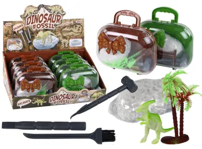 Obrázok produktu pre Leantoys Archeológ, vykopávky, sada, dinosaury, v kufríku, výskumník