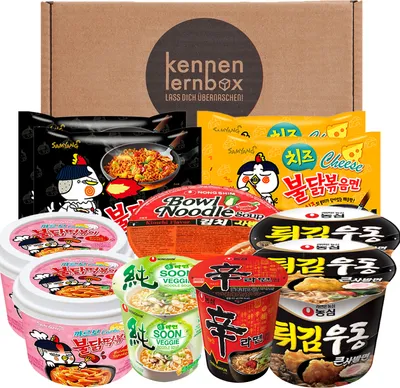 Obrázek produktu pro Korean Ramen Mix | Ochutnávkový box s 11 korejskými instantními nudlovými směsmi k vyzkoušení