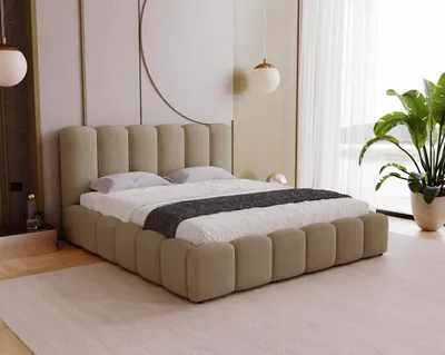 Produktbild von Polsterbett 200x200 cm Florent - Bettkasten, Lattenrost - Doppelbett 200 x 200 cm, Samtstoff Braun (Magic Velvet 2206)