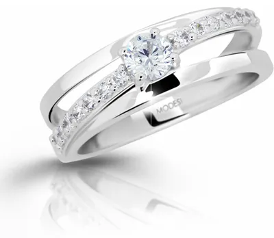 Immagine prodotto di Anello in argento con zirconi M11105 - Circonferenza: 58 mm