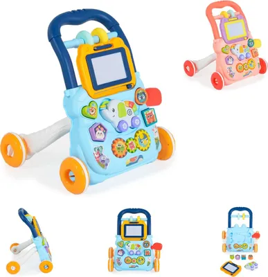 Produktbild von Moni Lauflernwagen Elefant, Formsortierer, Maltafel, Musikfunktion, ab 12 Monate blau