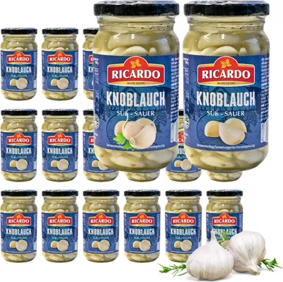 Produktbild von RICARDO Knoblauch Classic 18 x 190g Ganz, intensive und aromatisch