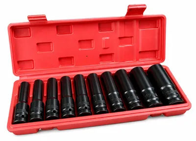Obrázok produktu pre Sada nástrčných hlavíc - kľúčov 1/2", čierne, 8 - 24mm, 10ks Gebo Tools