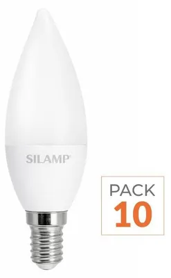 Produktbild von 10er-Pack – LED-Glühbirne E14 8 W 220 V C37 180° – Warmweiß 2300 K – 3500 K