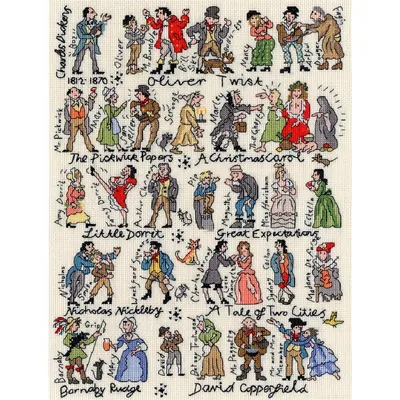 Immagine prodotto di Set per punto croce Bothy Threads "Dickens", 28x38cm, XPS6, schema contato