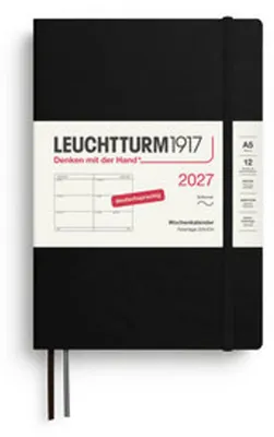 Produktbild von Wochenkalender Medium A5 Schwarz 2027