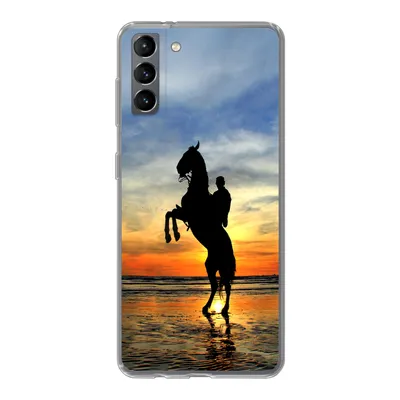 Produktbild von MuchoWow® Handyhülle Schutzhülle Hülle für Samsung Galaxy S21 Plus Pferd - Himmel - Schatten Silikon Softcase Handy Hülle - Handy-Tasche