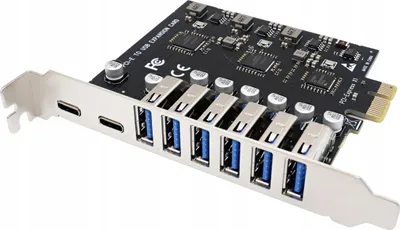 Obrázek produktu pro Karta adaptéru do počítače PCI PCIe 1X na 8x USB (6A+2C) 5Gbps Gen2
