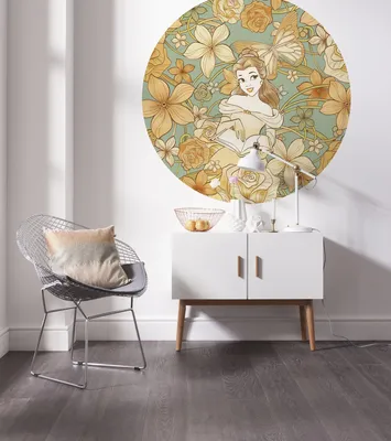 Produktbild von Komar Vlies Fototapete rund und selbstklebend "Belle Spirit of Autumn" - Größe: 125 x 125 cm (Breite x Höhe) - 1 Stück