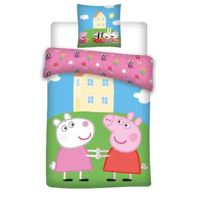Obrázok produktu pre Detská posteľná bielizeň Peppa Wutz Pig Lucie Locke 2-dielna súprava 135 140x200 bavlna