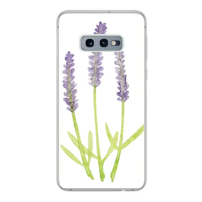 Produktbild von MuchoWow® Handyhülle Schutzhülle Hülle für Samsung Galaxy S10e Lavendel - Aquarell - Pflanzen Silikon Softcase Handy Hülle - Handy