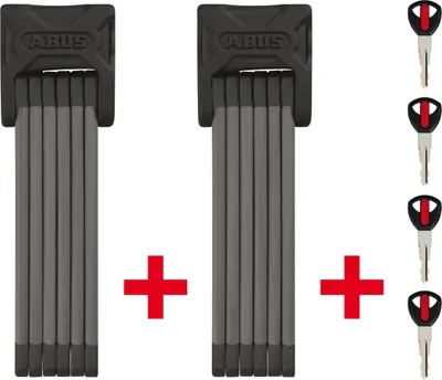 Obrázok produktu pre Abus Bordo 6000K/90 SH Twinset Black Zámok