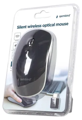 Productafbeelding van Gembird MUSW-4BSC-01 gembird Maus OPT WIRELESS Silent 4 Tasten Typ-C-Empfänger