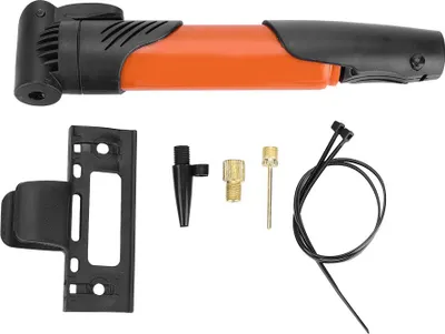 Immagine prodotto di Pompa ad aria portatile compatta per bicicletta Duuti Gonfiatore per bicicletta durevole con kit di montaggio sul telaio Arancione