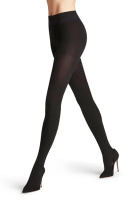 Produktbild von FALKE Damen Strumpfhose Family W Ti nachhaltige Baumwolle einfarbig 1 Stück, Schwarz Black 3009, 42-44
