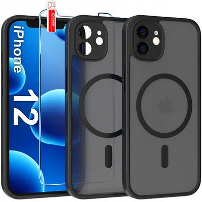 Zdjęcie produktu dla Etui Magnetyczne Matowe Do Iphone 12 |Do Magsafe Trwałe + Szkło