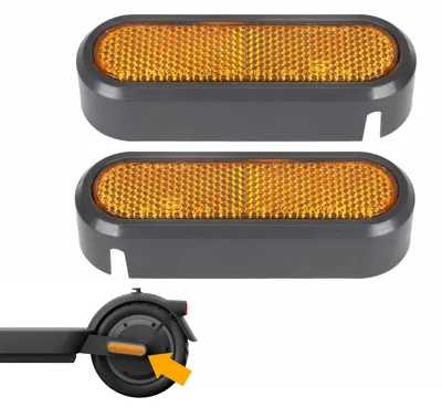 Produktbild von 1 Paar Hinterradgabel Abdeckungen + Reflektoren für Xiaomi 5 Grau Hinten Set