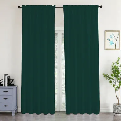 Produktbild von Samtvorhang 140 x 245 cm mit Kräuselband wasserabweisend Petrol - 140 x 245 cm