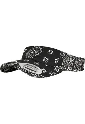 Produktbild von FLEXFIT 8888BP | Bandana Print Visor - Farbe: Black/White - Größe: One Size