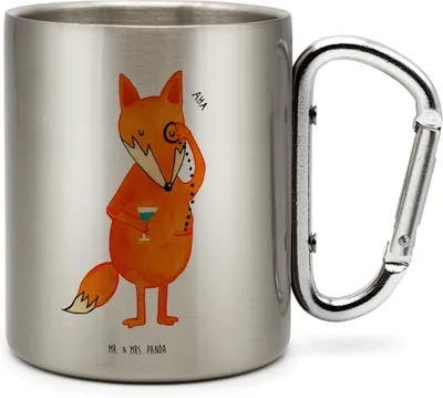 Produktbild von Mr. & Mrs. Panda Thermobecher Fuchs Lord - Transparent - Geschenk, Edelstahltasse, Schick, Teetasse, Kaffeebecher Edelstahl, Cocktail, Spruch Lustig, Trinkbecher